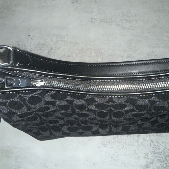 Coach Laurel Shoulder Bag In Black Signature Denim - Picture 9 of 12